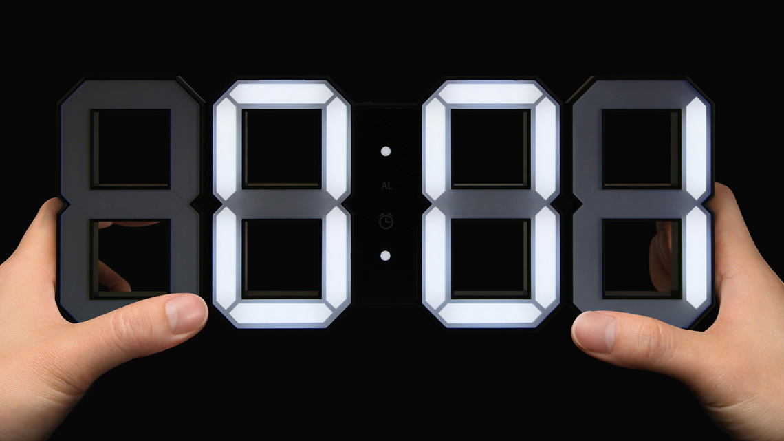 Mega White Clock 4