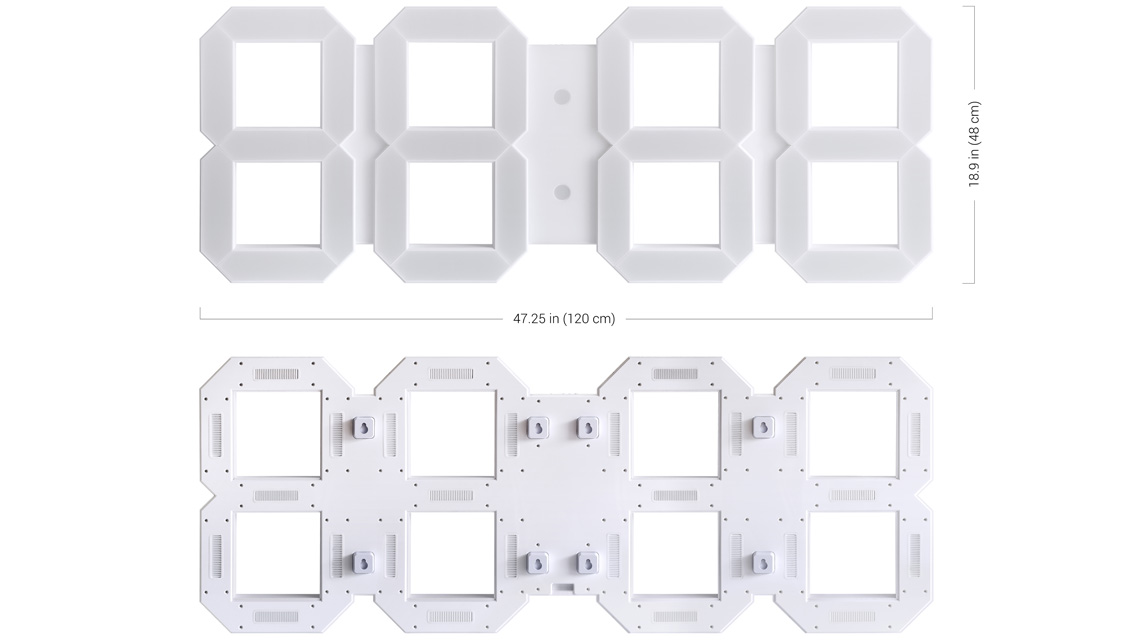 Mega White Clock 14